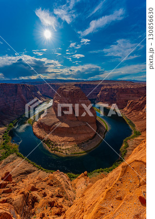 アメリカ アリゾナ州のホースシューベンドの風景 グランドキャニオン グランドサークル アメリカ アリゾナ州のホースシューベンドの風景 グランドキャニオン グランドサークル 130856630