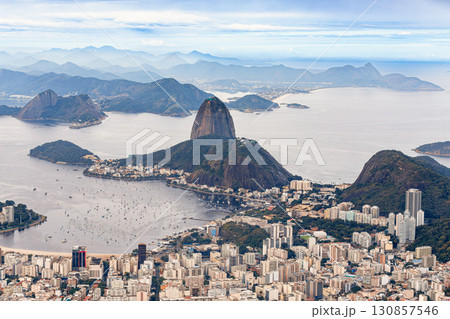 View from Cristo Redentor of Rio de Janeiro cityscape. brazil. 130857546