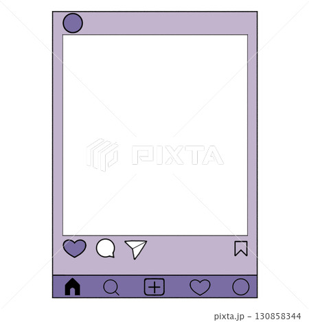 Instagram(インスタ)風フレーム_紫、推し色 Instagram(インスタ)風フレーム_紫、推し色 130858344
