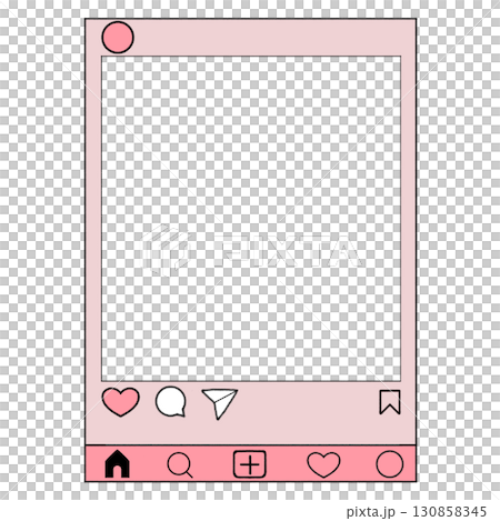 Instagram(インスタ)風フレーム_ピンク、推し色 Instagram(インスタ)風フレーム_ピンク、推し色 130858345