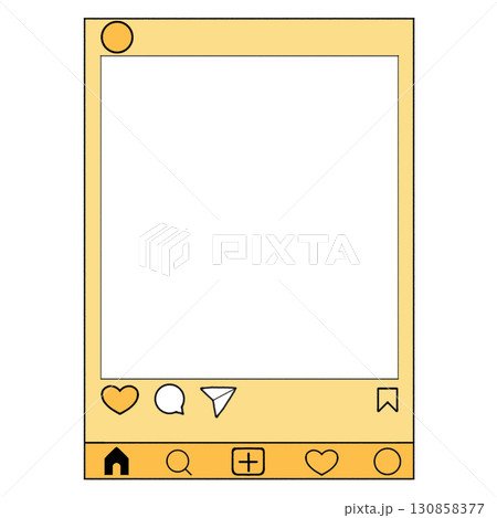 Instagram(インスタ)風フレーム_黄色、推し色 Instagram(インスタ)風フレーム_黄色、推し色 130858377