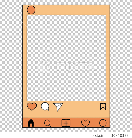 Instagram-style frame_Orange, recommended color 130858378