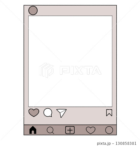 Instagram（インスタ）風フレーム＿灰色、grey、gray、推し色 130858381