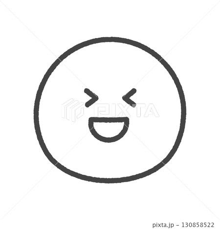 口を開けて笑っている顔の手書きの黒い絵文字|爆笑・大笑い、嬉しい、喜んでいる表情のアイコン・イラスト 口を開けて笑っている顔の手書きの黒い絵文字|爆笑・大笑い、嬉しい、喜んでいる表情のアイコン・イラスト 130858522