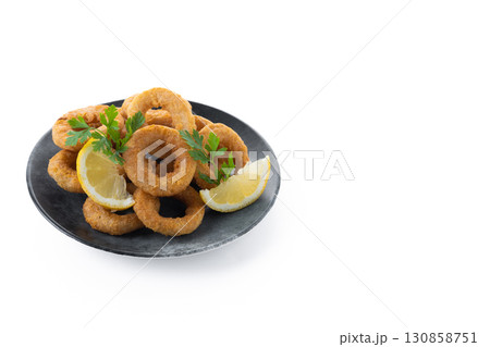 Crispy fried squid rings 130858751