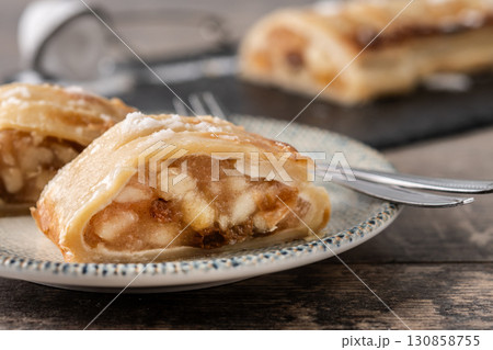 Homemade apple strudel Homemade apple strudel 130858755