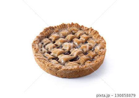Traditional Pastafrola pie with guava filling Traditional Pastafrola pie with guava filling 130858879