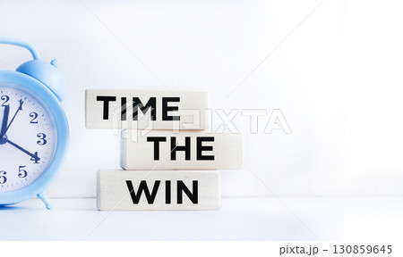 Word writing text TIME TO WIN . Business concept on table chart. Word writing text TIME TO WIN . Business concept on table chart. 130859645