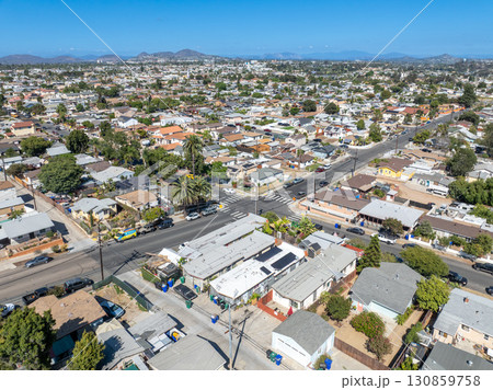 Aerial view of City Heights, San Diego, South California, USA Aerial view of City Heights, San Diego, South California, USA 130859758