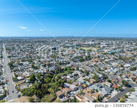 Aerial view of City Heights, San Diego, South California, USA 130859774