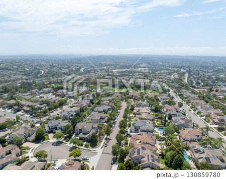 Aerial view houses in Carlsbad in land, North County San Diego Aerial view houses in Carlsbad in land, North County San Diego 130859780