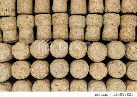 Background of champagne corks 130859826