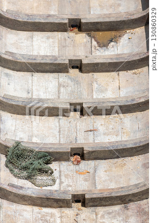 Old wooden boat deck background Old wooden boat deck background 130860329