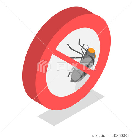 3D Isometric Flat Vector Illustration of Disinfection Service, Safe And Healthy Environment. Item 5 130860802