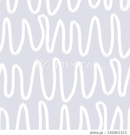 Seamless Grunge Wave Brush Stroke Pattern Vector Background for Hand Painted Abstract Modern Design 130861323