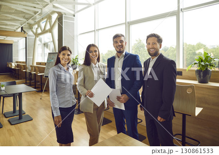 Diverse Team of Smiling Team in Group Portrait Diverse Team of Smiling Team in Group Portrait 130861533