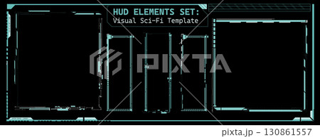 A collection of futuristic HUD elements displayed on a dark background, showcasing digital interface designs ready for use in virtual environments, games, or tech projects. A collection of futuristic HUD elements displayed on a dark background, showcasing digital interface designs ready for use in virtual environments, games, or tech projects. 130861557