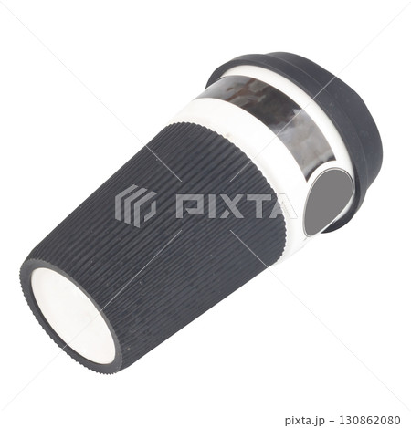 Black Coffee Cup Isolated on White Background 130862080