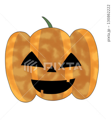 ハロウィン ジャックオーランタン(笑顔)/テクスチャ塗り/背景透過PNG ハロウィン ジャックオーランタン(笑顔)/テクスチャ塗り/背景透過PNG 130862222