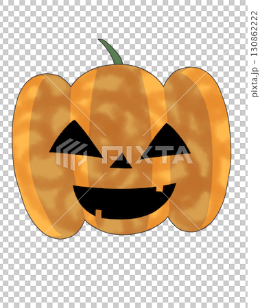 ハロウィン ジャックオーランタン(笑顔)/テクスチャ塗り/背景透過PNG ハロウィン ジャックオーランタン(笑顔)/テクスチャ塗り/背景透過PNG 130862222