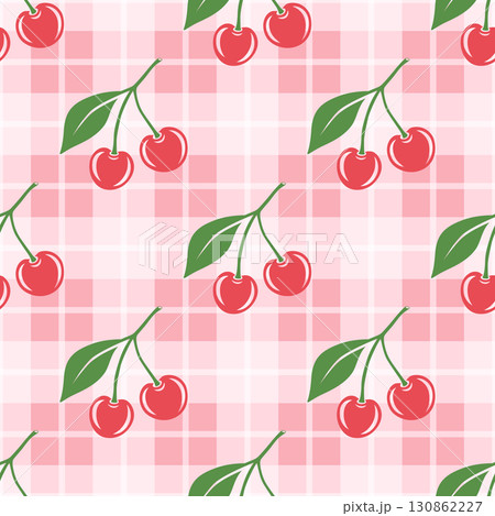 Vector Seamless Pattern with Cutout Cherry. Single, Pair of Cherries and Cluster of Cherries with Leaves , Repeated Print. Cherry Art, Design Template, Vector Illustration Vector Seamless Pattern with Cutout Cherry. Single, Pair of Cherries and Cluster of Cherries with Leaves , Repeated Print. Cherry Art, Design Template, Vector Illustration 130862227