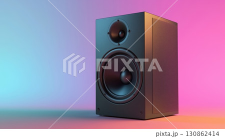 Portable Entertainment Device Rendering Musical Sound Elements Through A Pastel Speaker At Concerts 130862414