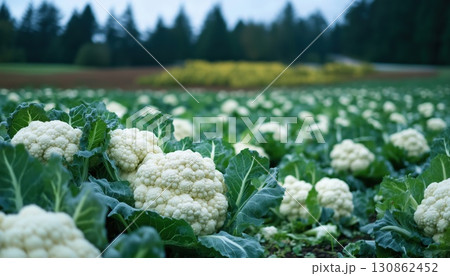 Organic Farm In Washington Brings In Bountiful Cauliflower Harvest 130862452