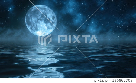 Starry Skies And Hazy Reflections On Wavy Waters 130862705