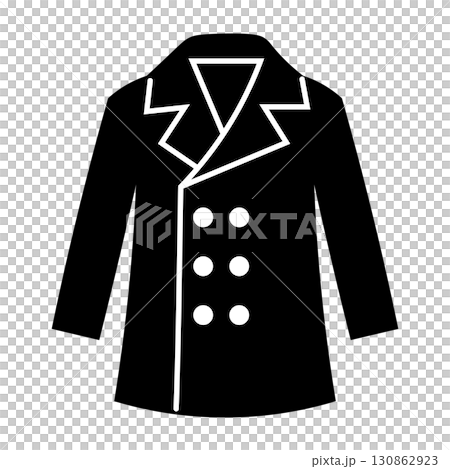 簡單的外套輪廓圖 130862923