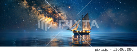 boat sailboat sailing sea night sky adventure milky way boat sailboat sailing sea night sky adventure milky way 130863890