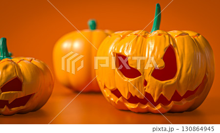 The Pumpkin Jack for Halloween or Holiday concept 3d Rendering. The Pumpkin Jack for Halloween or Holiday concept 3d Rendering. 130864945