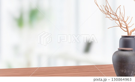 The Black terracotta Decor Japanese style for Background concept 3d Rendering. The Black terracotta Decor Japanese style for Background concept 3d Rendering. 130864963