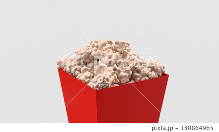 The Popcorn in red box for cinema or entertainment concept 3d Rendering The Popcorn in red box for cinema or entertainment concept 3d Rendering 130864965