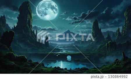 底なしの深淵に広がる幻想魔界 - 闇に潜む異世界の息吹 130864992