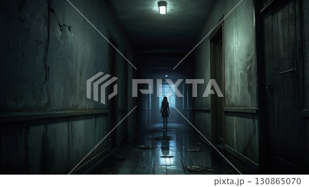 背後に現れた黒い影 - 凍りついた一瞬を描いた恐怖の記憶 背後に現れた黒い影 - 凍りついた一瞬を描いた恐怖の記憶 130865070