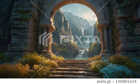 さわやかで幻想的な光に包まれた妖艶なる黄泉の国への誘い 130865224