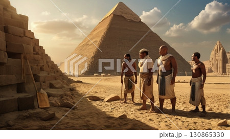 巨人族が築き上げるエジプトのピラミッド―神秘と幻想が交錯する壮大なデジタルアート 巨人族が築き上げるエジプトのピラミッド―神秘と幻想が交錯する壮大なデジタルアート 130865330