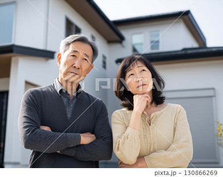 住宅ローン完済後の資金活用に悩む日本人高齢者 130866269