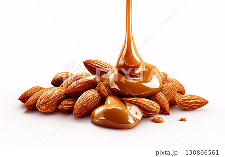 : アーモンドのキャラメルソースがけ 130866561