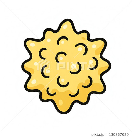手描き風一粒のかわいい金平糖のアイコンイラスト 130867029