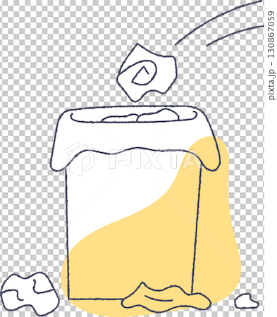 裝滿垃圾的垃圾桶 130867059