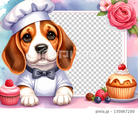 比格犬糕點師和糖果框架圖3/傳單和海報材料 130867280