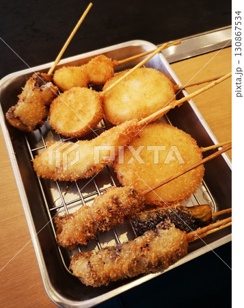 串かつ盛り合わせ 130867534