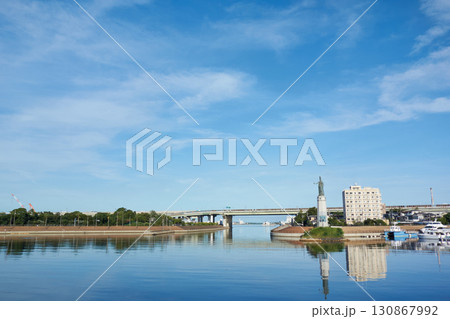 夏の朝の旧堺港の風景 夏の朝の旧堺港の風景 130867992