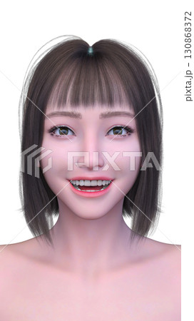 女性の顔アップ 女性の顔アップ 130868372