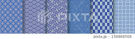 日本の伝統的な和柄セット 130868508