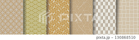 日本の伝統的な和柄セット 130868510