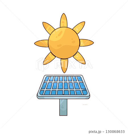 illustration of solar panel illustration of solar panel 130868633