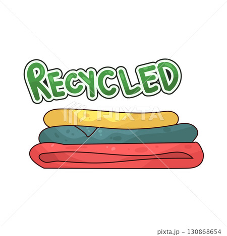 illustration of recycled fabric illustration of recycled fabric 130868654