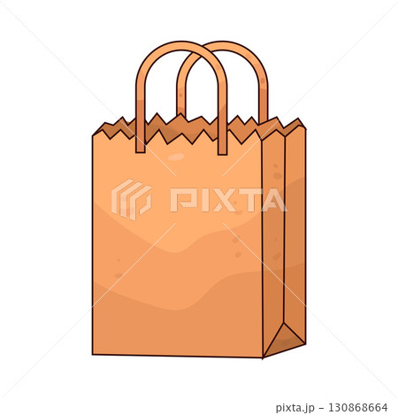 illustration of Eco Paper Bag 130868664